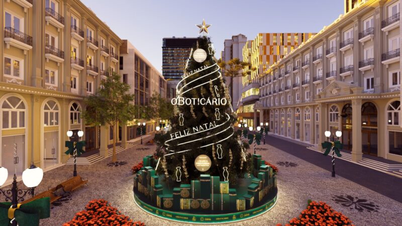O Boticário celebra o Natal de Curitiba com Roda-Gigante e árvore decorada na Rua VX de Novembro