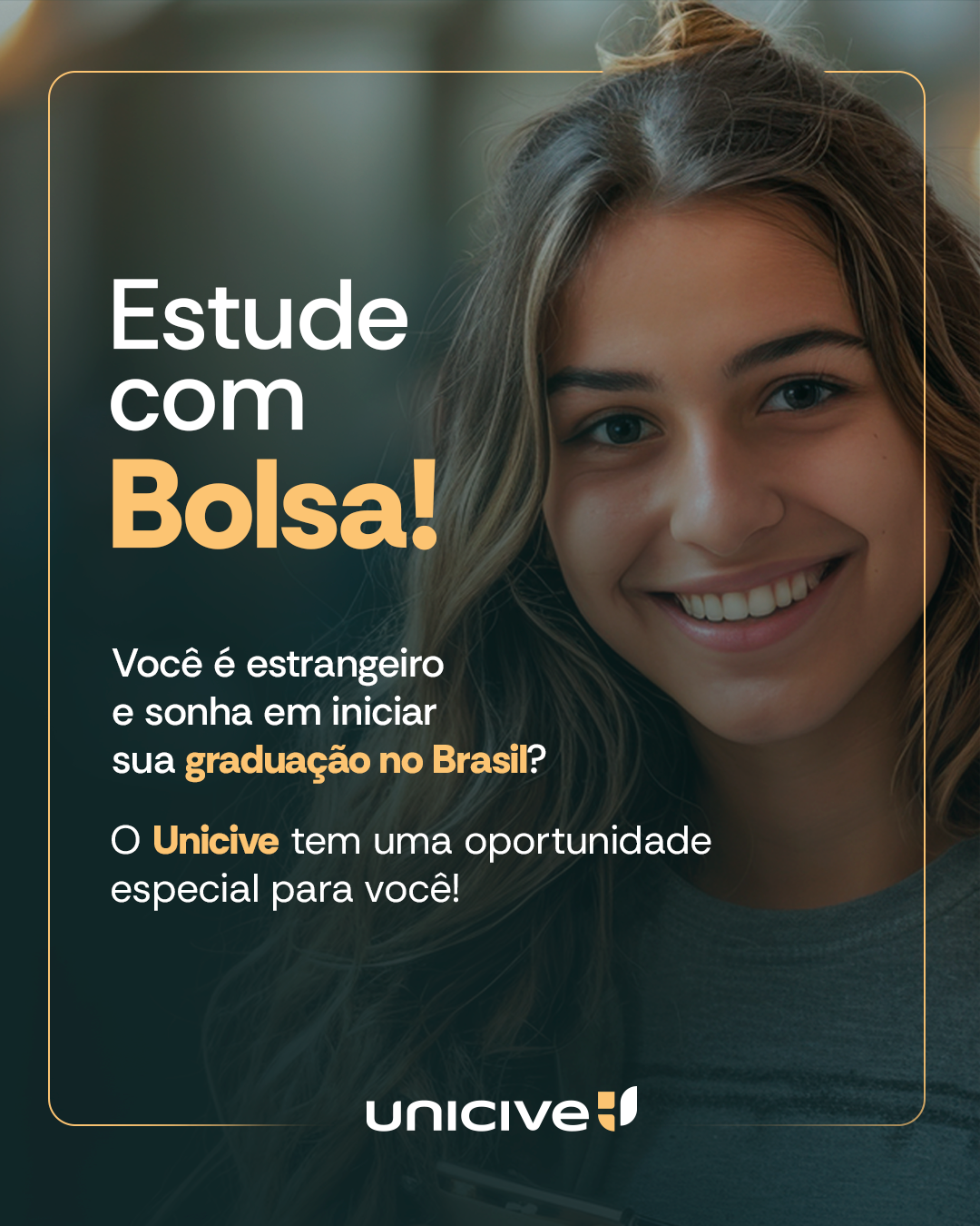 Vestibular do Unicive oferece bolsas integrais para estrangeiros