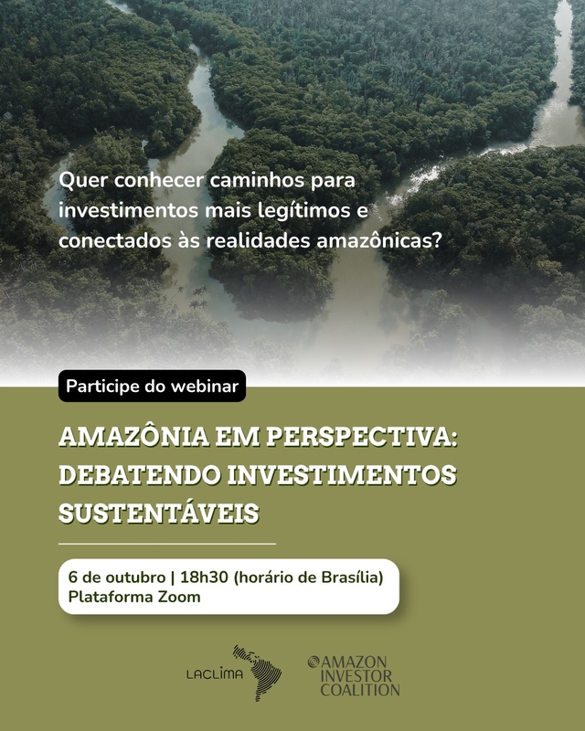 Webinário debate caminhos para investimentos sustentáveis