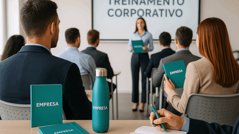 Brindes personalizados reforçam treinamentos corporativos