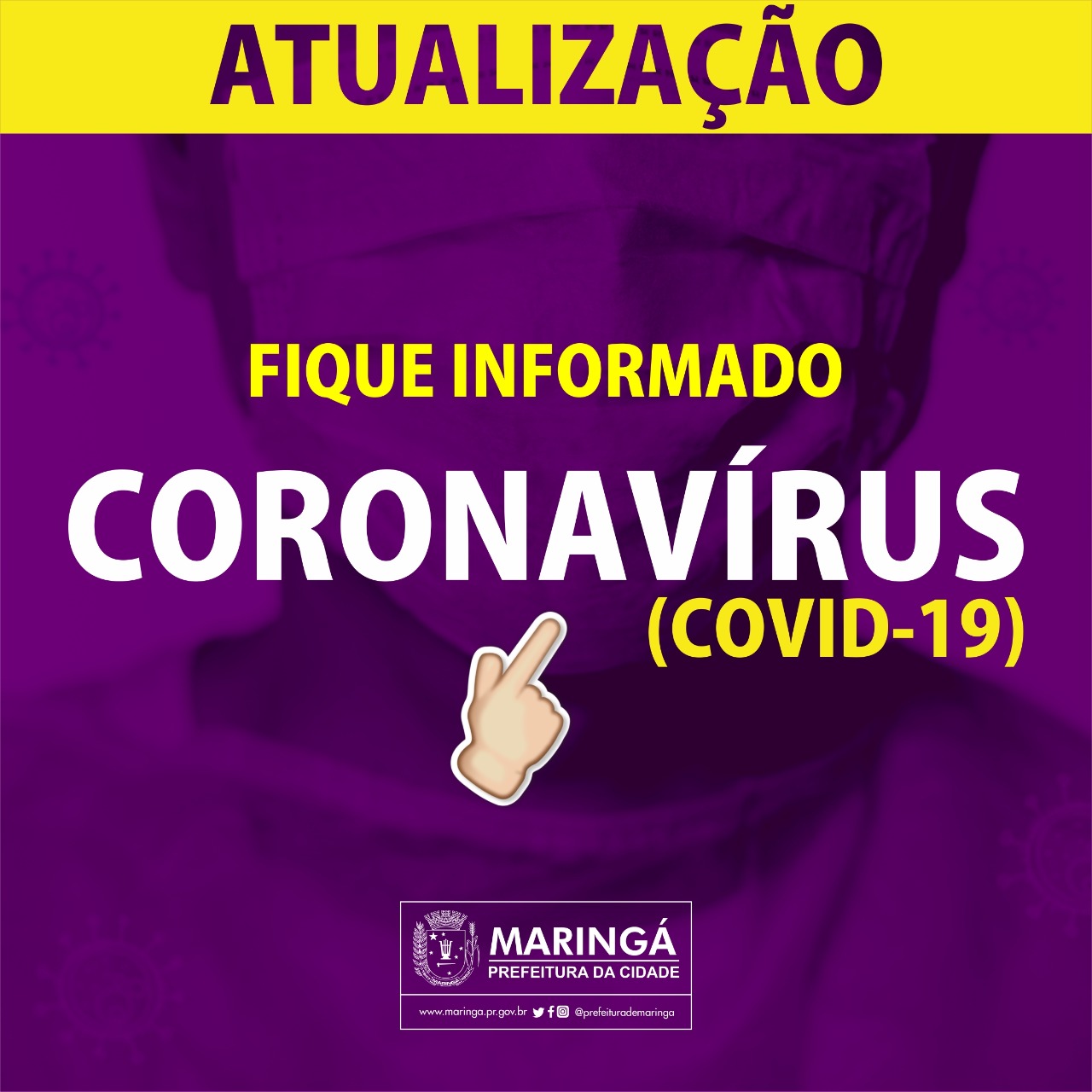 Prefeitura de Maringá confirma primeiro caso positivo de coronavírus na cidade