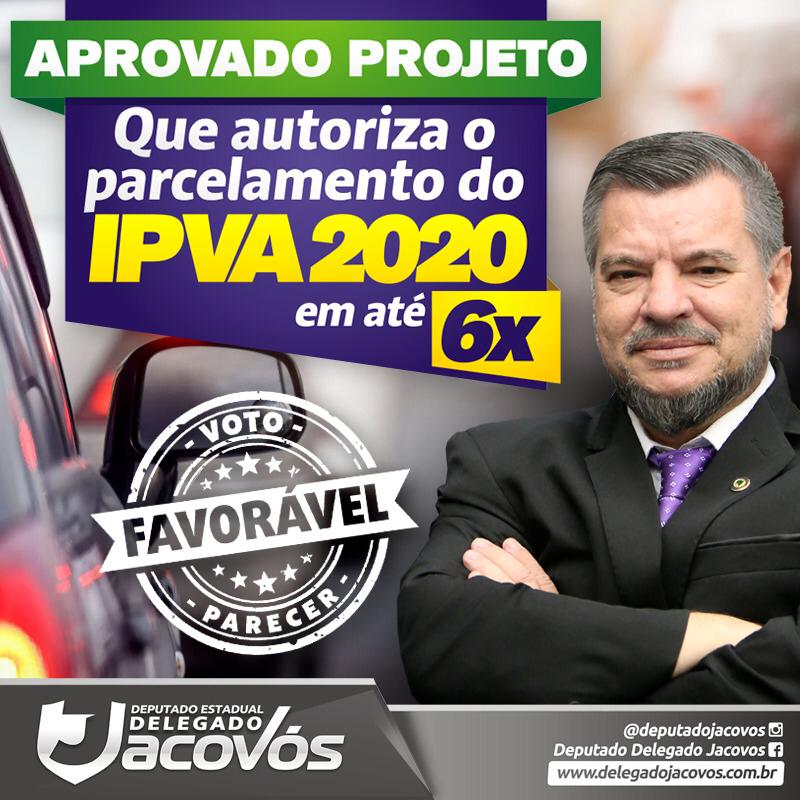 Boa notícia ao PR: IPVA 2020 poderá ser parcelado em até seis vezes