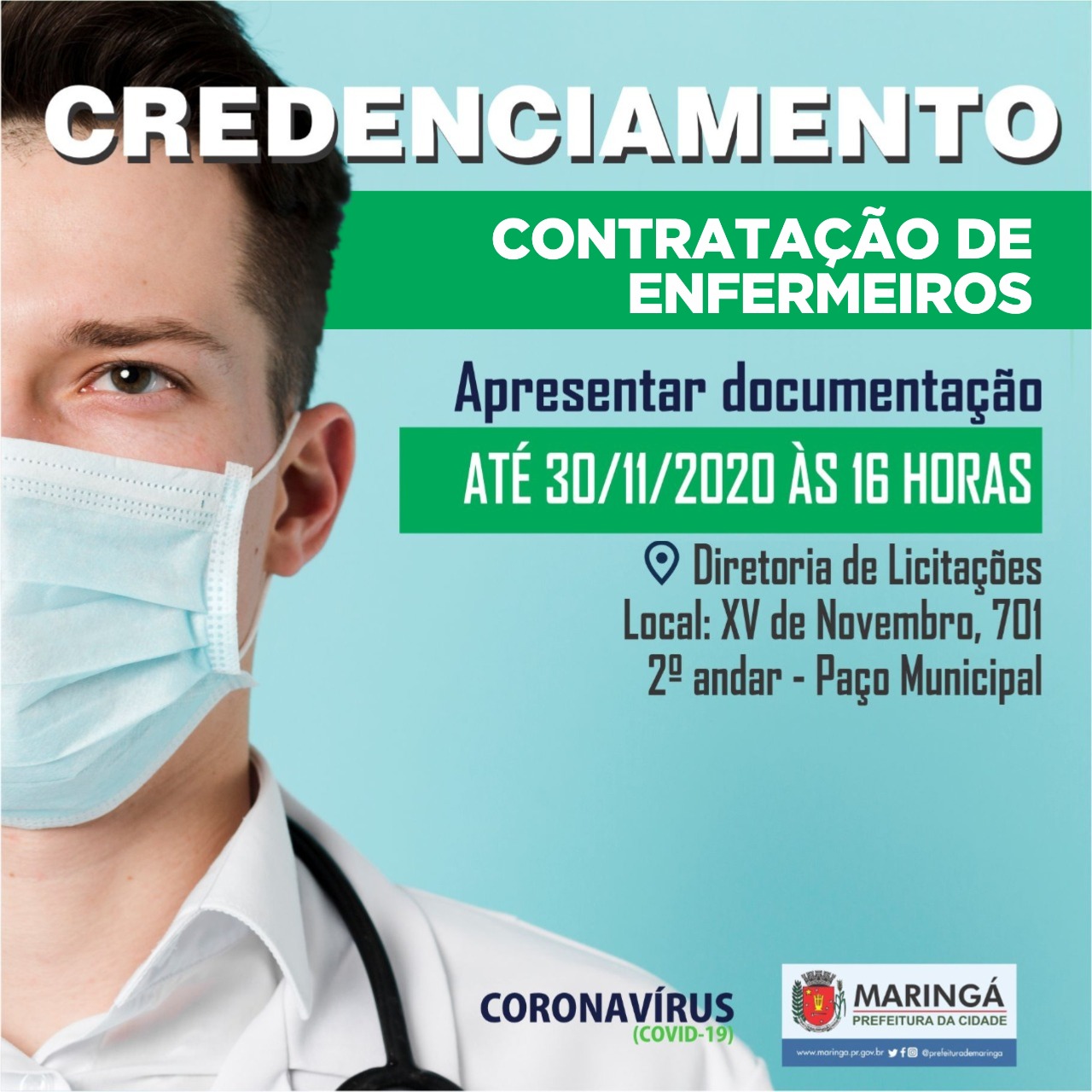 Prefeitura de Maringá :credenciamento de enfermeiros(as)