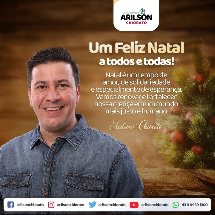 Arilson Chiorato: um feliz Natal a todos e  todas!