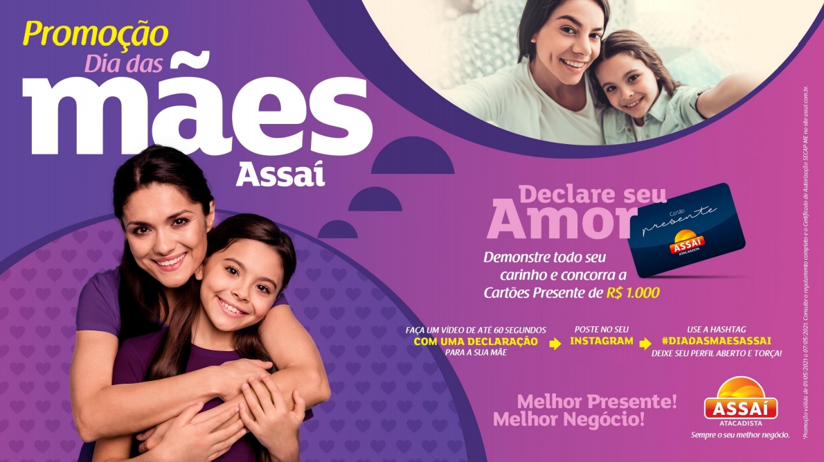 Assaí promove concurso de declarações de amor para o Dia das Mães