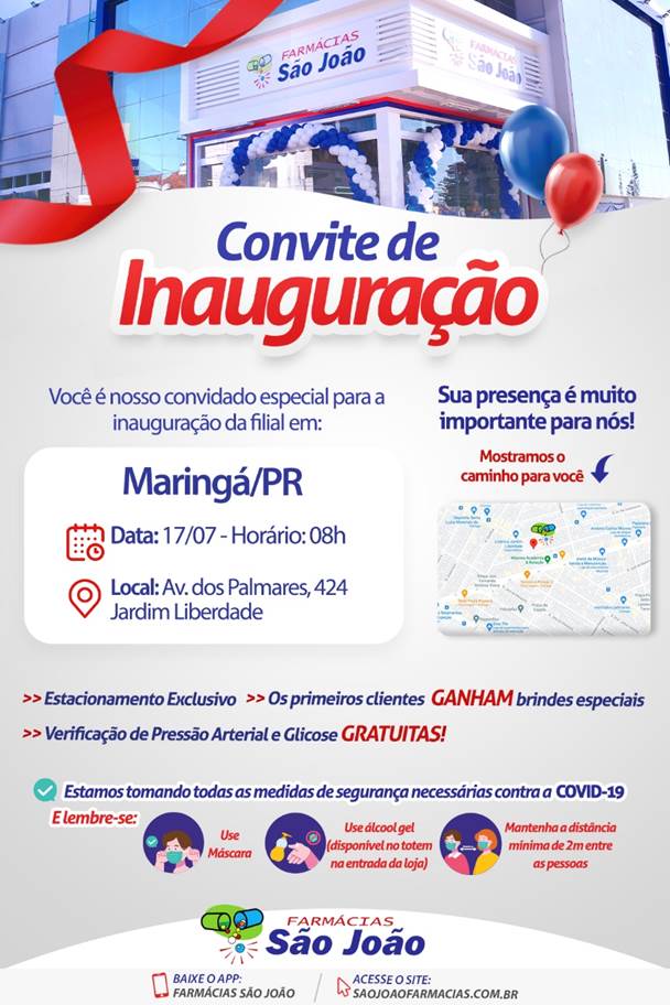 Inaugura em Maringá a quarta maior rede de varejo farmacêutico do Brasil