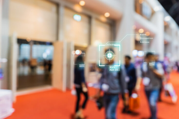 AI (artificial intelligence) and face recognition concept