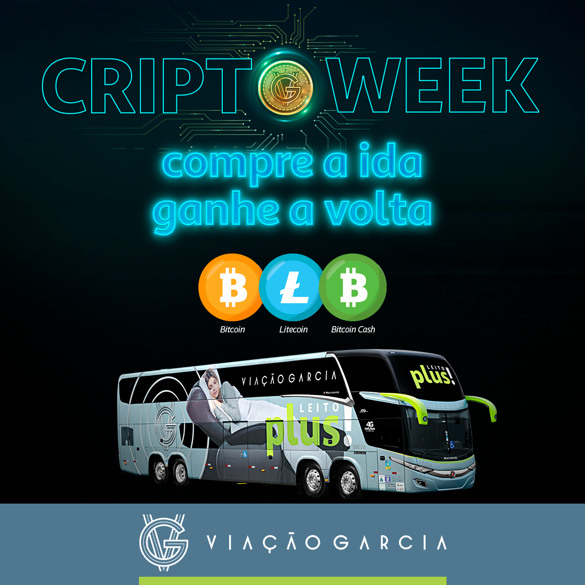 Viação Garcia-Brasil Sul faz semana de promoção para compras de passagens com moedas virtuais