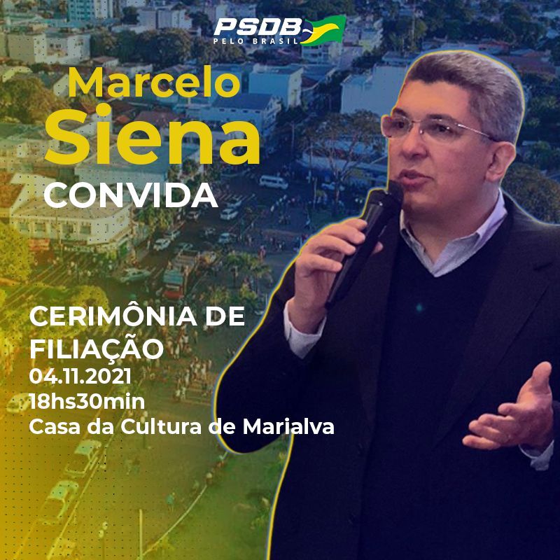 Marialva:  Marcelo Siena vai assinar  filiação ao PSDB