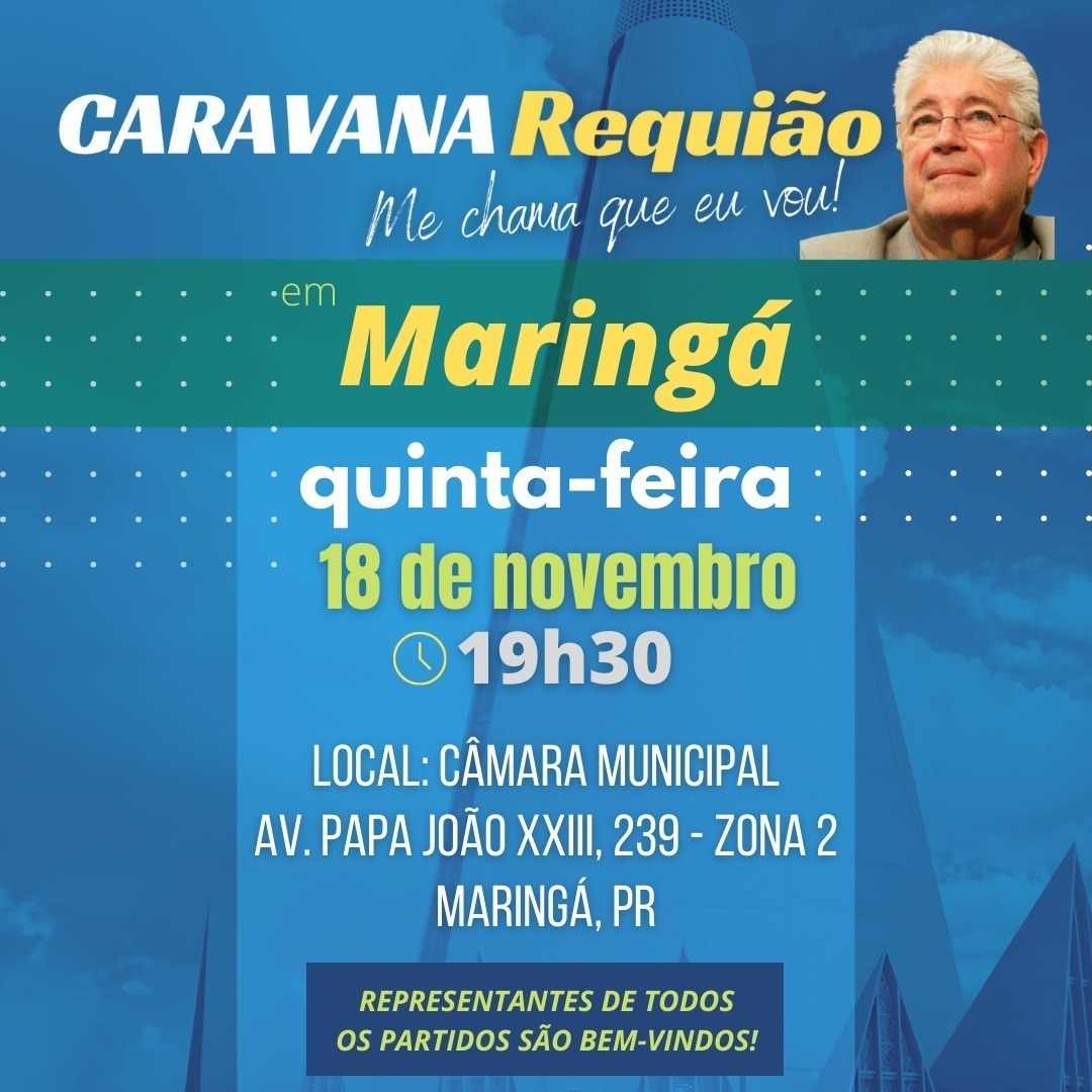 Caravana Requião chega hoje em Maringá