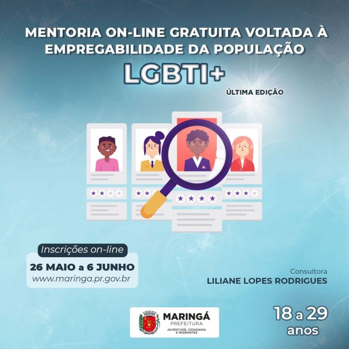 Prefeitura de Maringá realiza mentorias gratuitas sobre empregabilidade LGBTI+