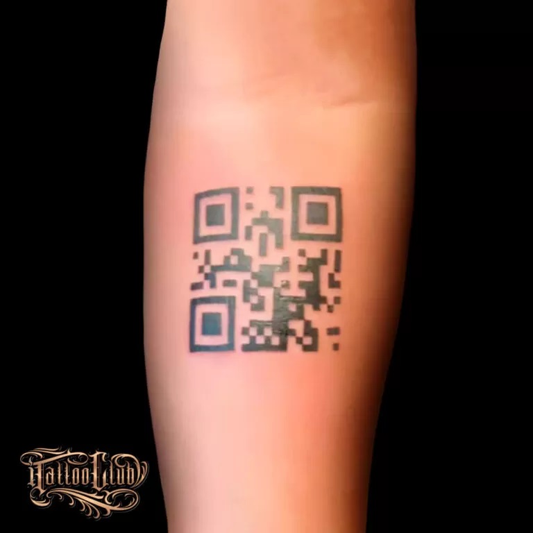 QR Code sendo incorporado no mundo da tatuagem
