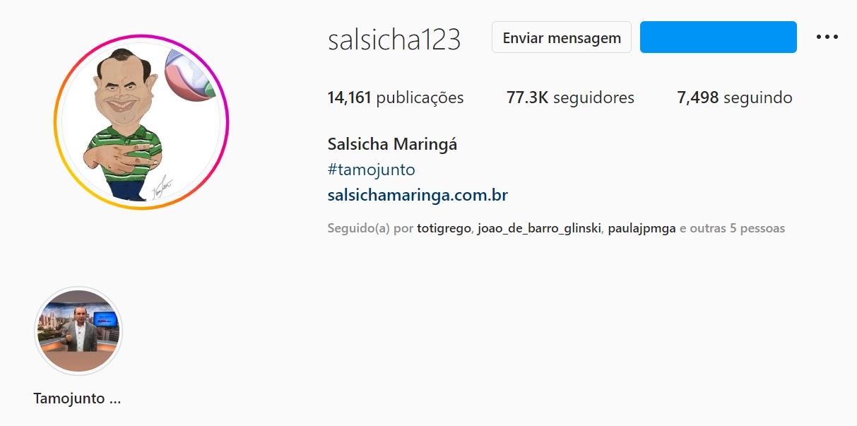 Salsicha tem redes sociais hackeadas