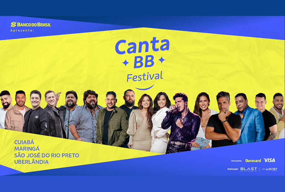 Festival CANTA BB no dia 12 em Maringa traz Luan Santana, Murilo Huff e George Henrique e Murilo