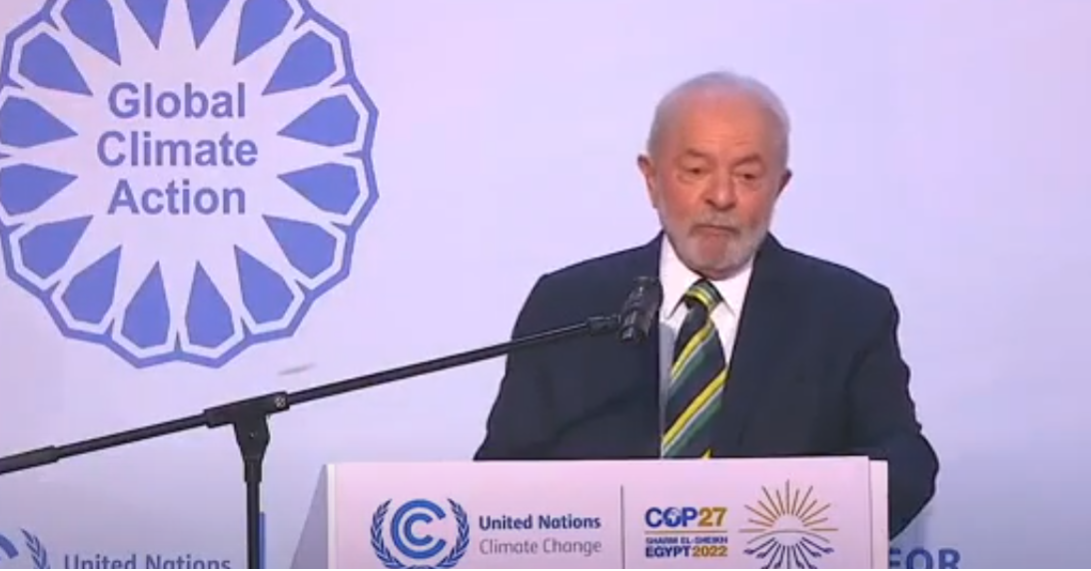 Lula é aplaudido durante discurso na COP27 no Egito