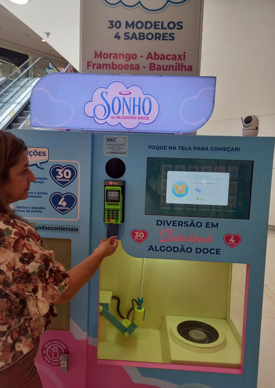 Quais são as formas de pagamento aceitas em vending machines