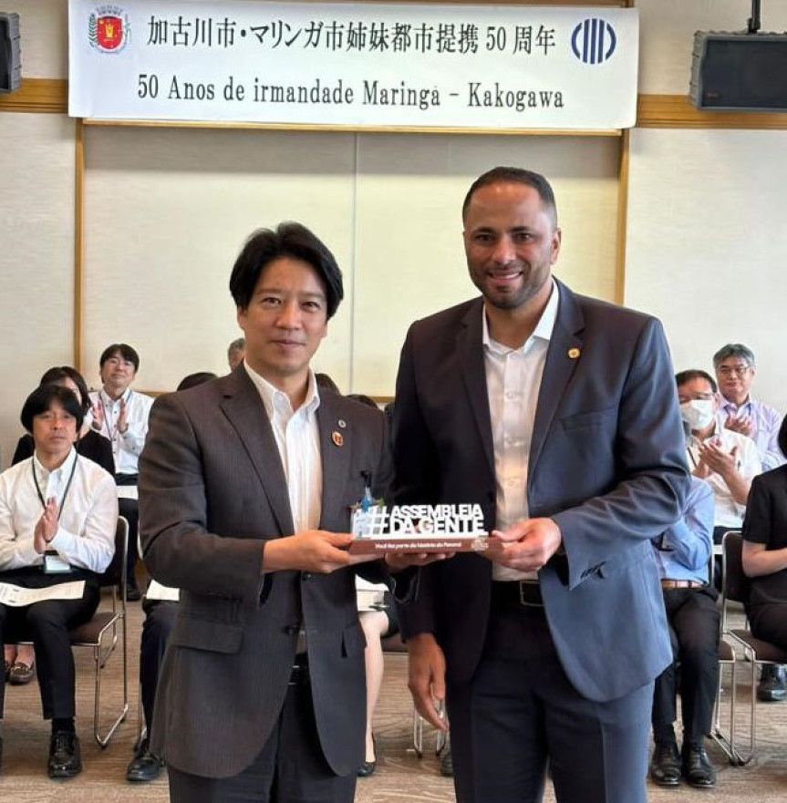 Deputado Do Carmo (União) representa a Assembleia Legislativa em Kakogawa, no Japão