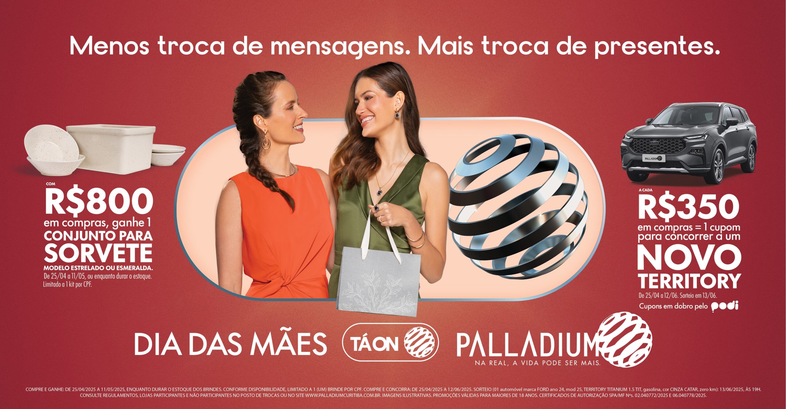 Campanha de Dia das Mães no Shopping Palladium Curitiba marca lançamento de nova ação com itens colecionáveis exclusivos