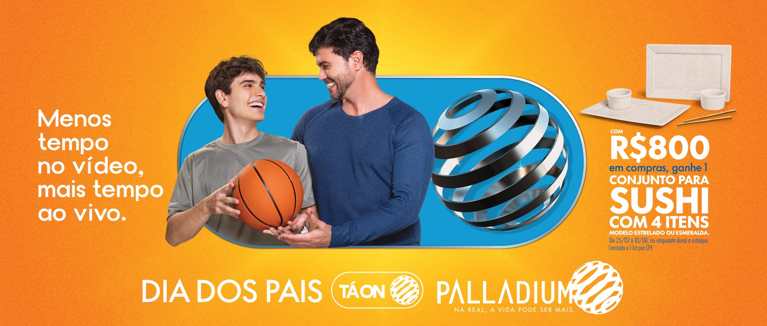 Campanha de Dia dos Pais no Shopping Palladium Curitiba presenteia clientes com conjunto exclusivo para sushi