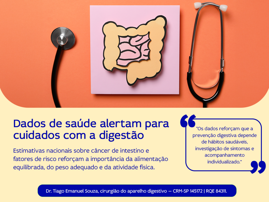 Dados alertam para riscos à saúde digestiva