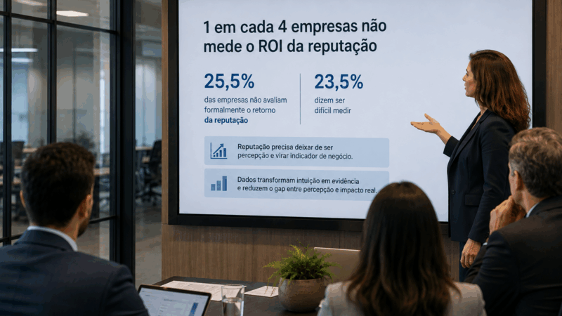 1 em cada 4 empresas não mede o ROI da reputação