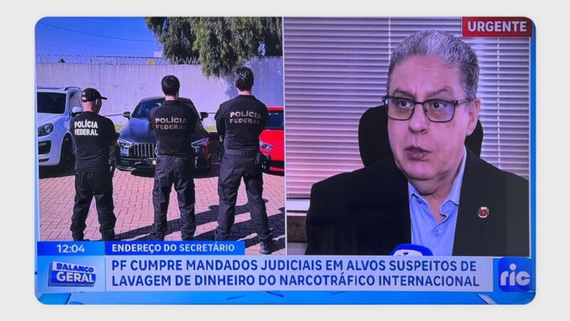 Secretário da Fazenda de Maringá é alvo de operação da PF contra lavagem de dinheiro ligada ao tráfico internacional