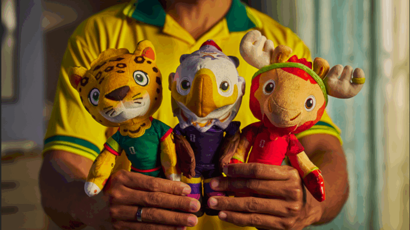 Promoção disponibiliza mascotes oficiais da Copa