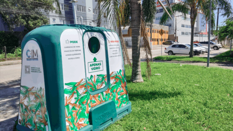 Cidades brasileiras avançam na coleta de vidro com ecopontos