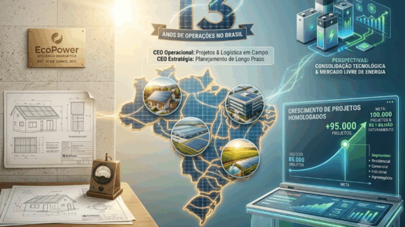 EcoPower comemora 13 anos no mercado de energia solar