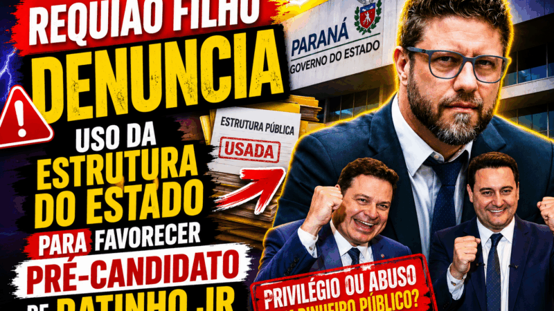 Requião Filho denuncia uso da estrutura do Estado para favorecer pré-candidato de Ratinho Jr