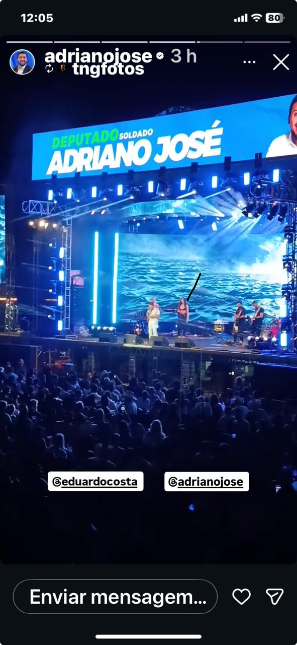 Palanque antecipado? Nome de Adriano José aparece em show e levanta suspeita de campanha fora de hora em Paranavaí