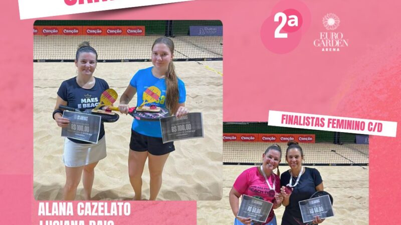 CAMPEÃS FEMININO C/D – 2ª ETAPA DA LIGA ENTRE ARENAS BRILHAM NA EURO GARDEN ARENA!