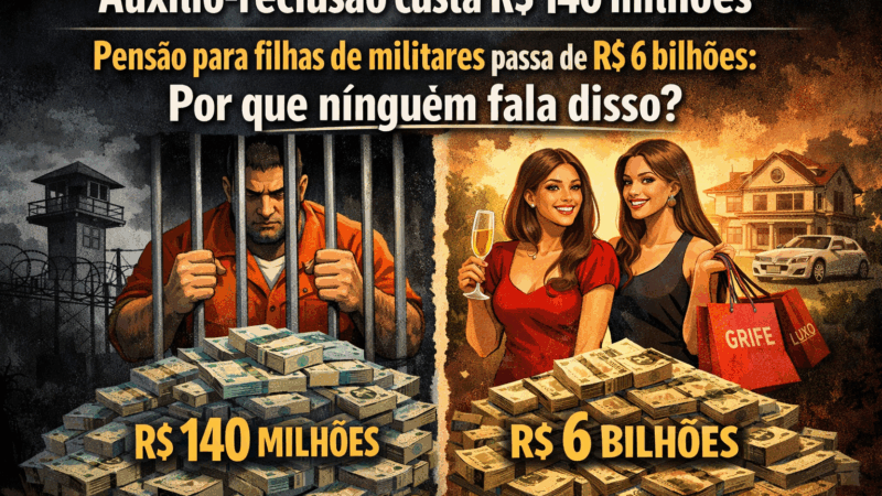 Auxílio-reclusão custa R$ 140 milhões. Pensão para filhas de militares passa de R$ 6 bilhões: por que ninguém fala disso?