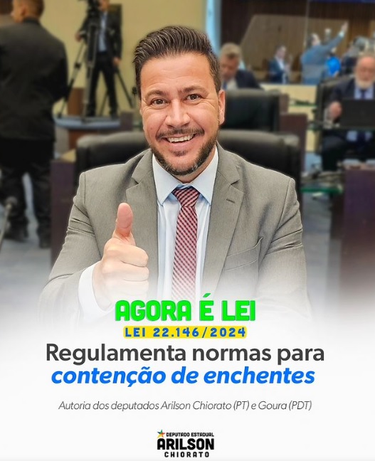 PL de “contenção de enchentes”, do deputado Arilson, passa a ser lei no Paraná