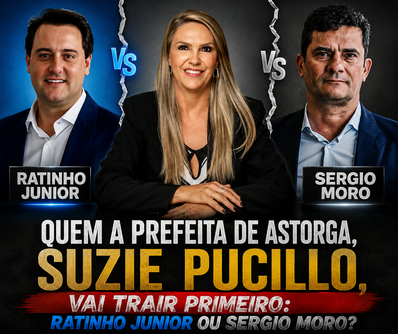 Quem a prefeita de Astorga, Suzie Pucillo, vai trair primeiro: Ratinho Junior ou Sergio Moro?