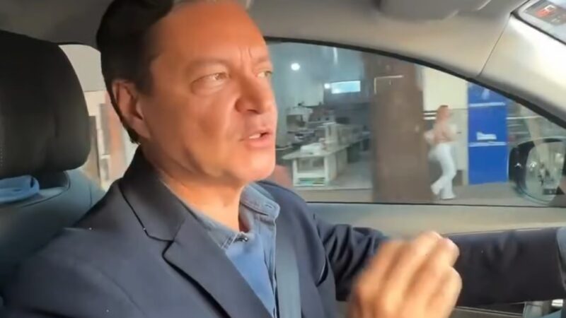 Presidente da ACIM acerta no discurso e erra no cenário escolhido para a gravação