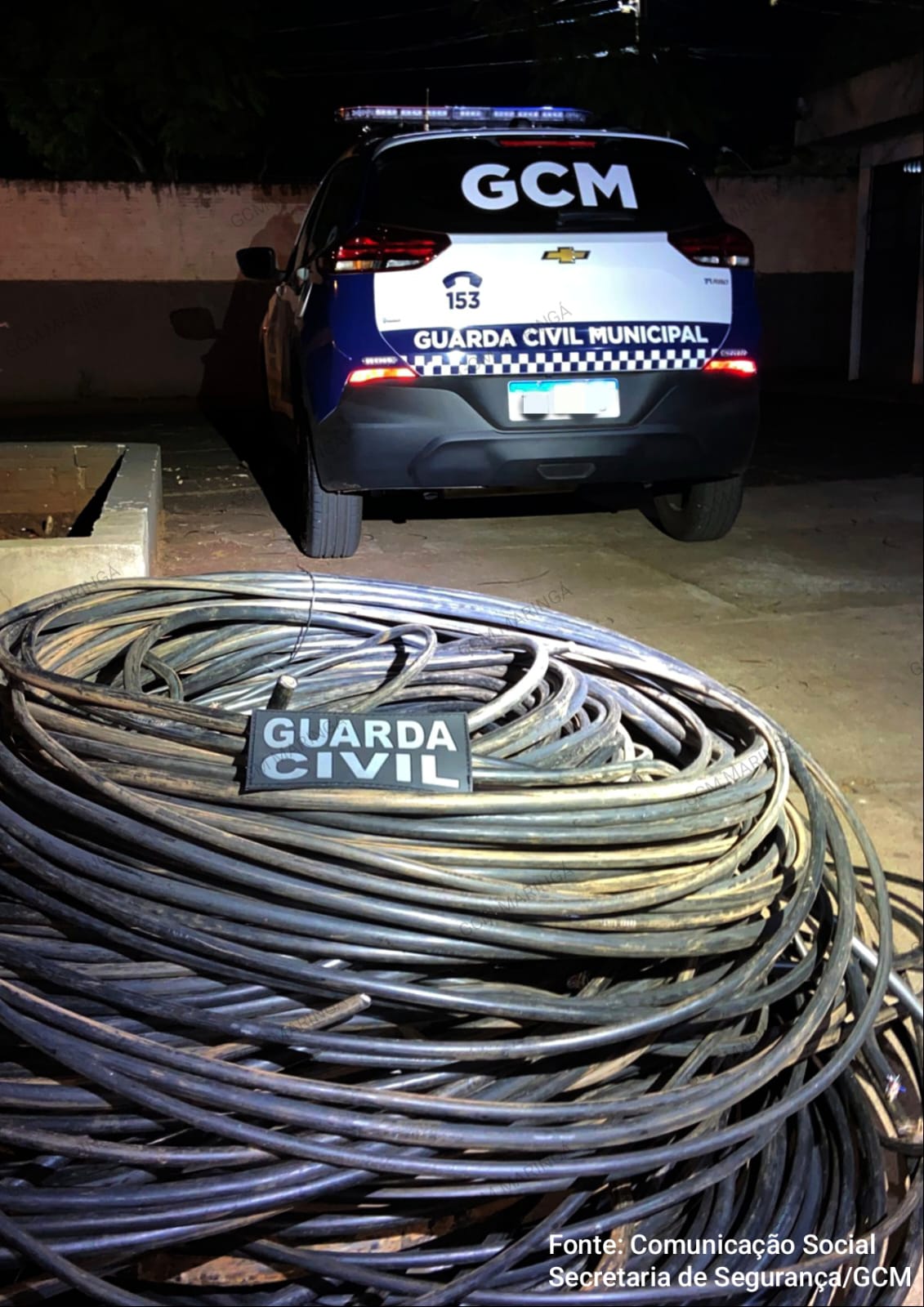 GCM prende dois por Roubo de cabos no Cidade Alta