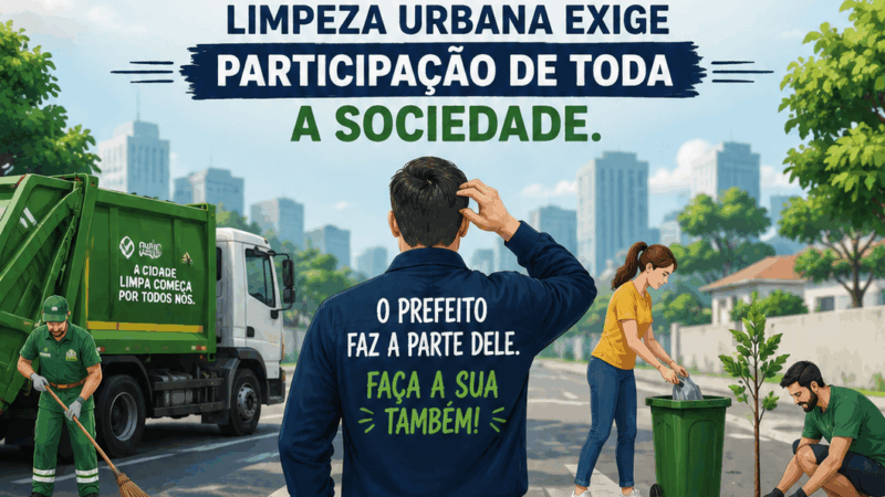Prefeito não faz milagre: limpeza urbana exige participação de toda a sociedade