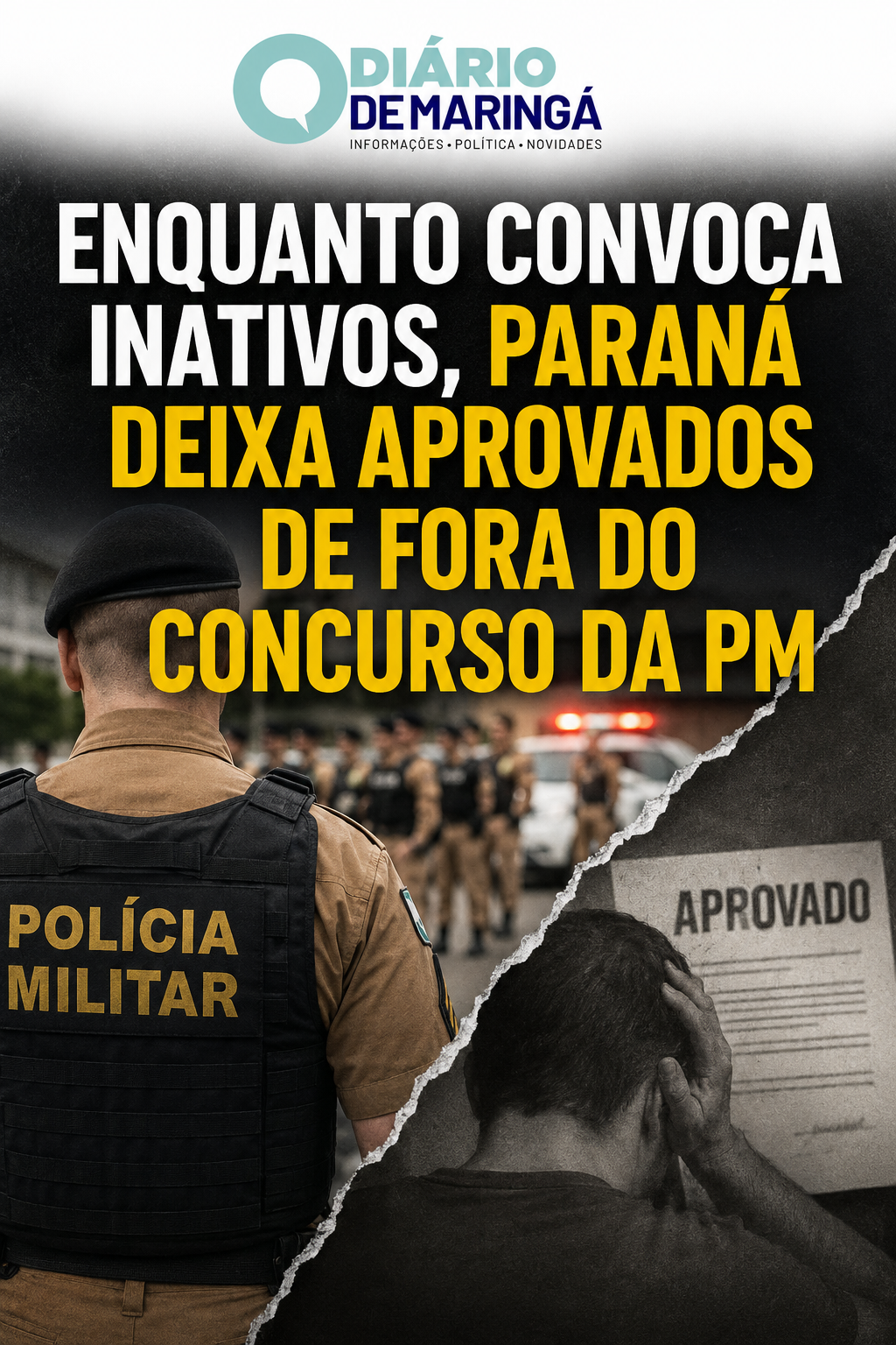 Enquanto convoca inativos, Paraná deixa aprovados de fora do concurso da PM