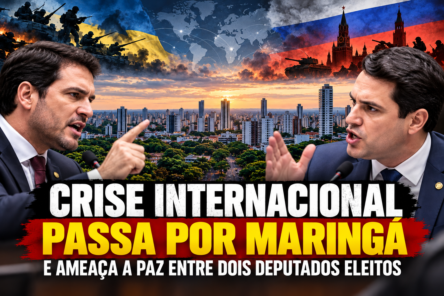 Crise internacional passa por Maringá e ameaça a paz entre dois deputados eleitos
