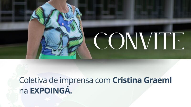 Pré-candidata ao Senado, Cristina Graeml visita a Expoingá neste sábado