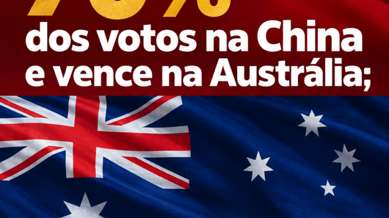 Lula supera 70% dos votos na China e vence na Austrália; Flávio lidera parcial no Japão