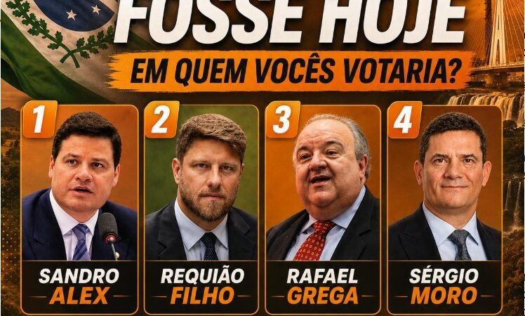 Nem em enquete de assessor de Adriano José, Sandro Alex consegue superar Moro e Requião Filho