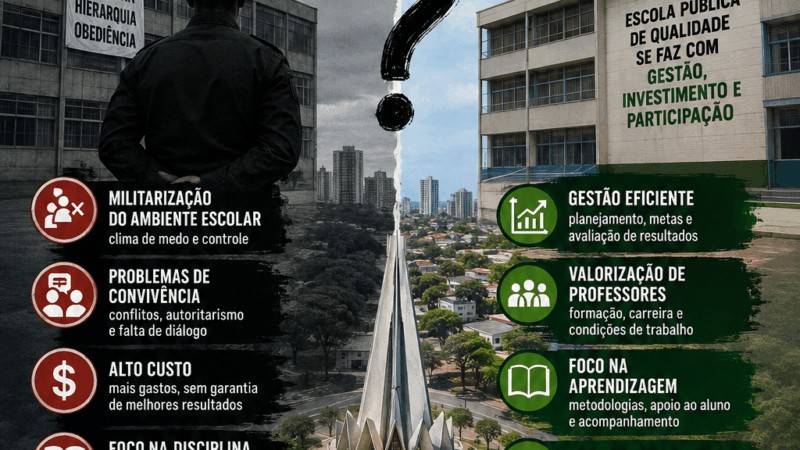 Ideb e escolas cívico-militares: o que os dados mostram antes de Maringá decidir sobre o modelo
