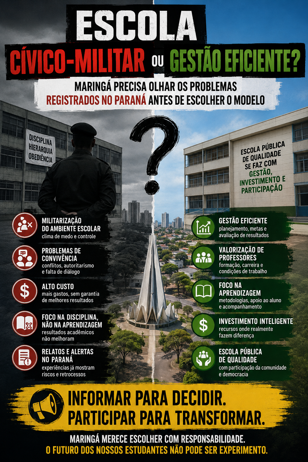 Ideb e escolas cívico-militares: o que os dados mostram antes de Maringá decidir sobre o modelo