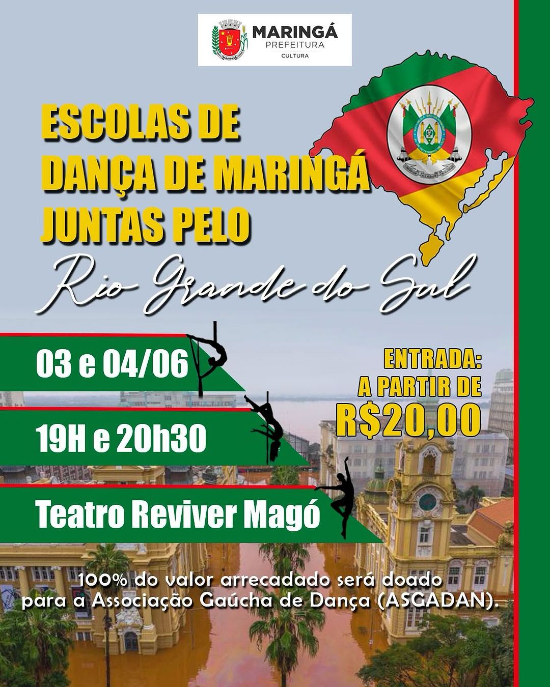 Escolas de Dança de Maringá juntas pelo Rio Grande do Sul
