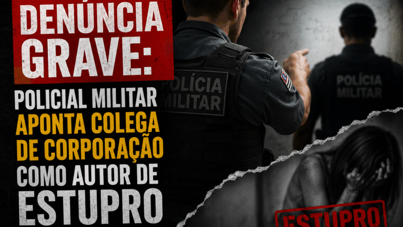 Denúncia grave: policial militar aponta colega de corporação como autor de estupro