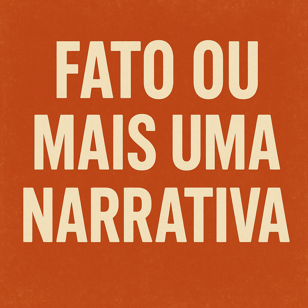 Vivemos um tempo em que as narrativas parecem ter mais peso do que os próprios fatos