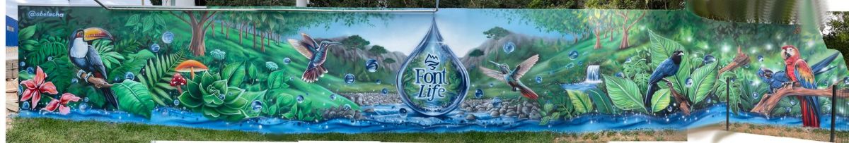 Font Life celebra 25 anos com mural artístico que une natureza, arte e sustentabilidade