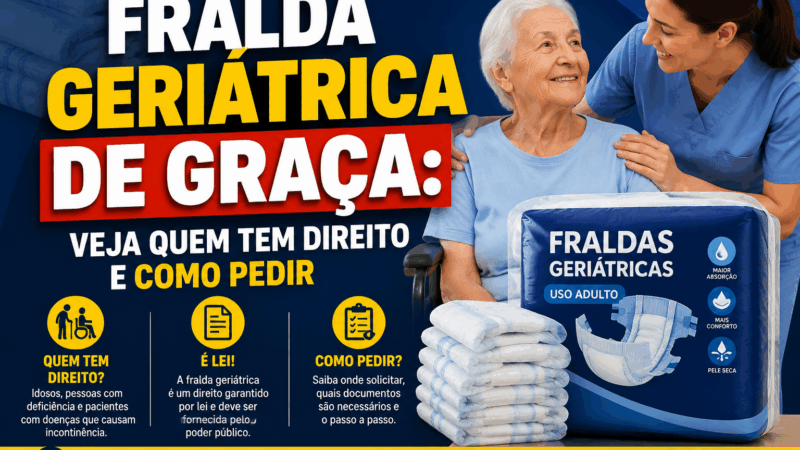 Fralda geriátrica de graça: veja quem tem direito e como pedir